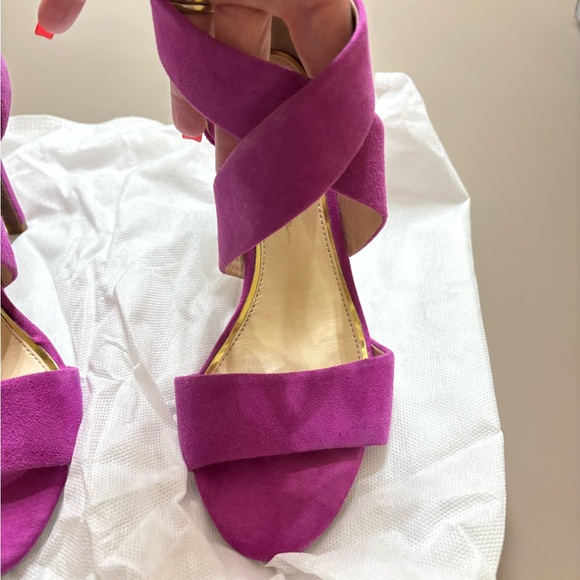 Jessica Simpson Vibrant Pink Strappy Heels - Picture 2 of 6